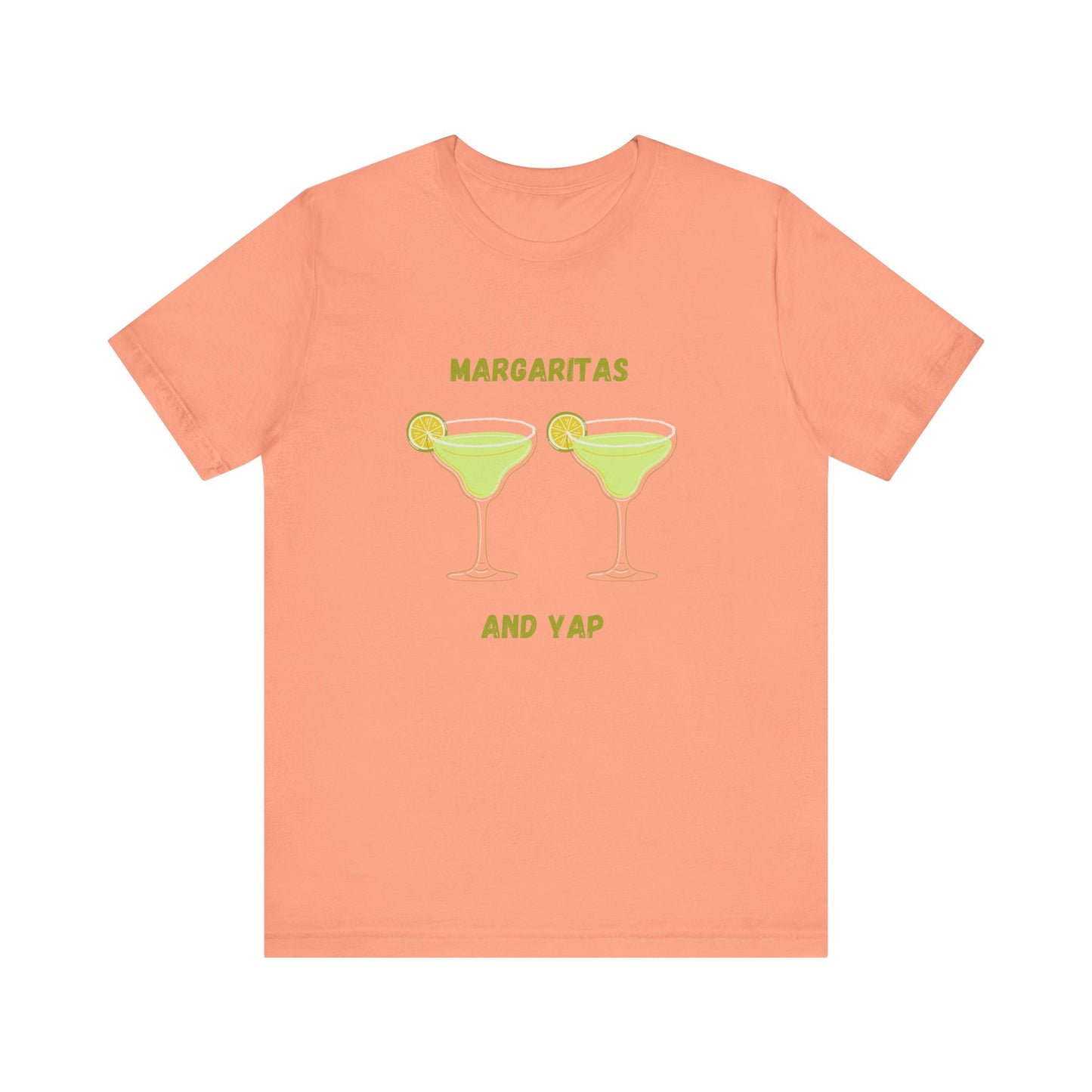 Margaritas and Yap Unisex Jersey Tee, Funny T-Shirt, Summer Vibes, Casual Wear, Gift for Friends, Drink Enthusiast Shirt