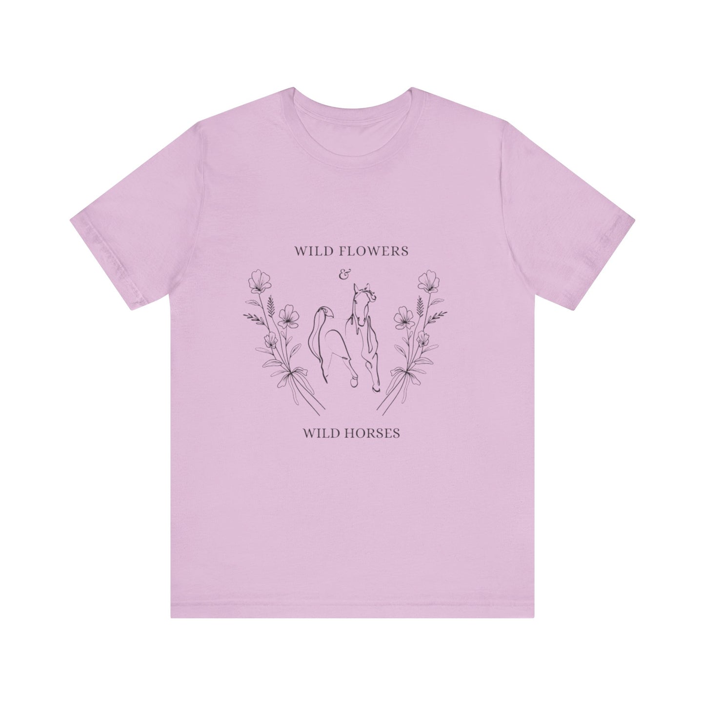 Wildflowers & Wild Horses Tee - Unisex Casual T-Shirt, Nature Lover Gift, Boho Style, Festival Wear, Summer Outfit