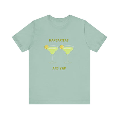 Margaritas and Yap Unisex Jersey Tee, Funny T-Shirt, Summer Vibes, Casual Wear, Gift for Friends, Drink Enthusiast Shirt