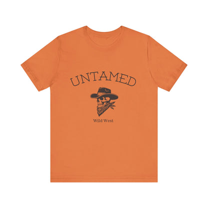Wild West Untamed Tee, Cowboy T-Shirt, Rustic Graphic Shirt, Unisex Casual Top, Gift for Him/Her, Western Style Apparel