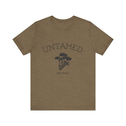 Wild West Untamed Tee, Cowboy T-Shirt, Rustic Graphic Shirt, Unisex Casual Top, Gift for Him/Her, Western Style Apparel