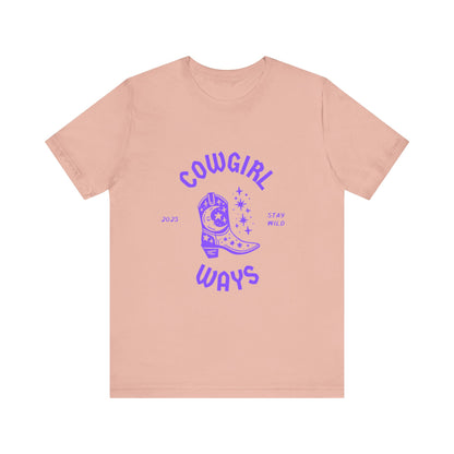 Unisex Cowgirl Vibes Tee, Western T-Shirt, Country Music Apparel, Gifts for Cowgirls, Boho Shirt, Festival Wear