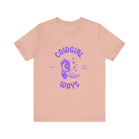 Unisex Cowgirl Vibes Tee, Western T-Shirt, Country Music Apparel, Gifts for Cowgirls, Boho Shirt, Festival Wear