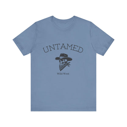 Wild West Untamed Tee, Cowboy T-Shirt, Rustic Graphic Shirt, Unisex Casual Top, Gift for Him/Her, Western Style Apparel