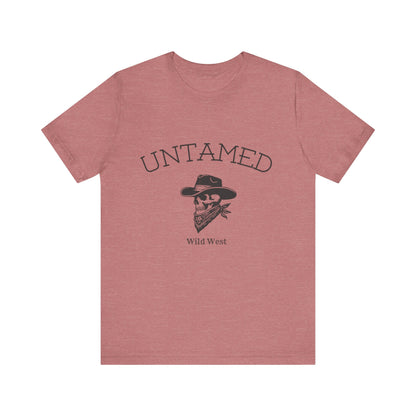 Wild West Untamed Tee, Cowboy T-Shirt, Rustic Graphic Shirt, Unisex Casual Top, Gift for Him/Her, Western Style Apparel