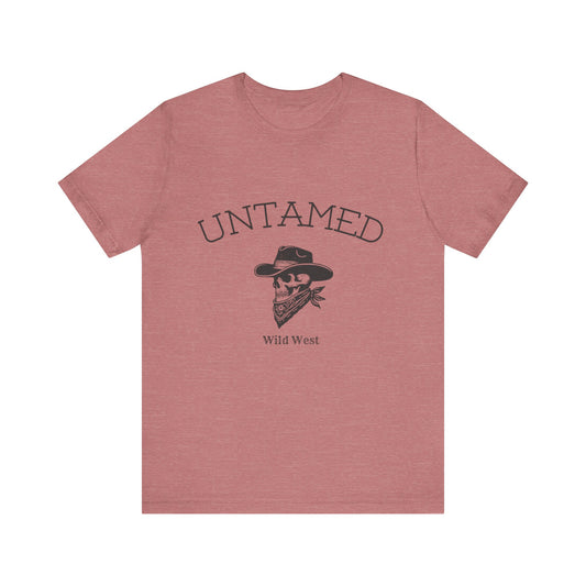 Wild West Untamed Tee, Cowboy T-Shirt, Rustic Graphic Shirt, Unisex Casual Top, Gift for Him/Her, Western Style Apparel
